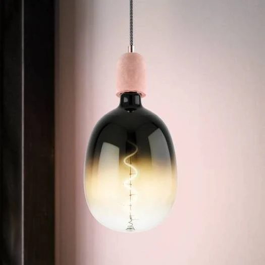 LED-Leuchtmittel Lumias - Farbglas - Schwarz / Braun - Durchmesser: 18 cm