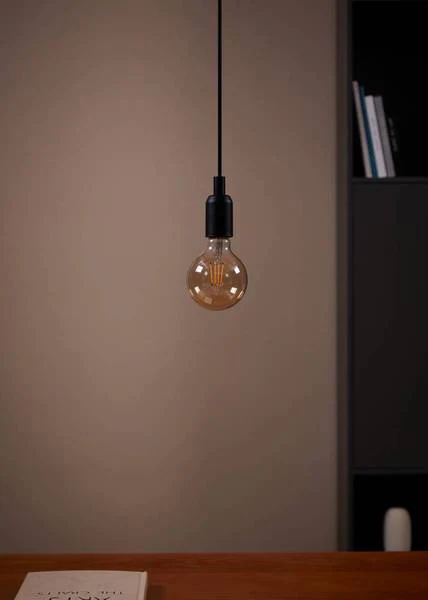 LED-Leuchtmittel Sieres Globe - Farbglas - Bernstein - Durchmesser: 10 cm - Image 2