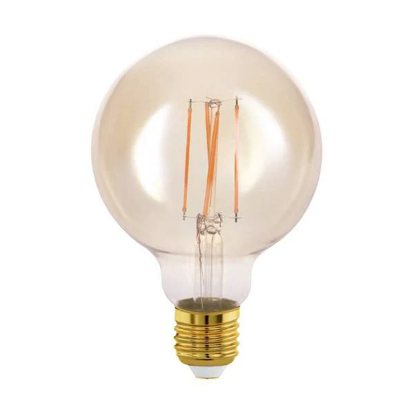 LED-Leuchtmittel Sieres Globe - Farbglas - Bernstein - Durchmesser: 10 cm - Image 3