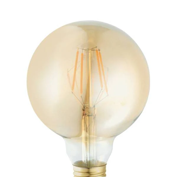 LED-Leuchtmittel Sieres Globe - Farbglas - Bernstein - Durchmesser: 10 cm - Image 4