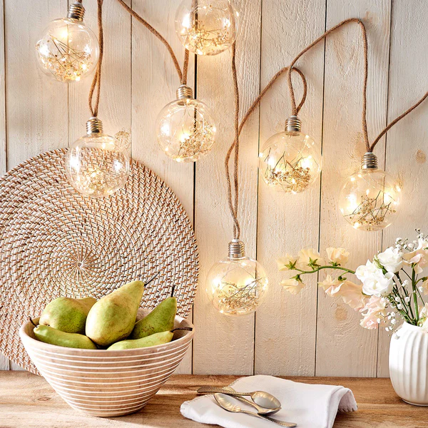 LED-Lichterkette BULB LIGHTS - Glas / Jute - 64-flammig - Image 2