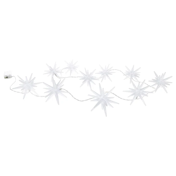 LED-Lichterkette Sterne - Polyester PVC - Weiß - Image 4