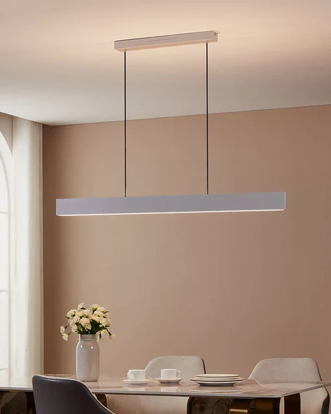 LED-Pendelleuchte Andreas-Z - Polycarbonat / Stahl - 2-flammig - Weiß - Image 2