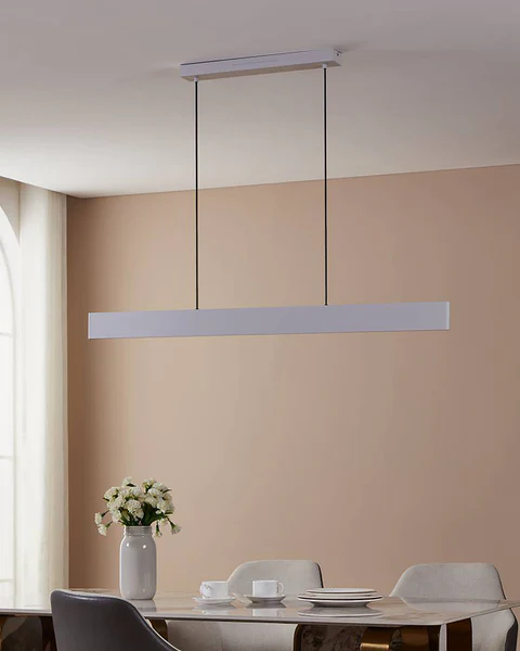 LED-Pendelleuchte Andreas-Z - Polycarbonat / Stahl - 2-flammig - Weiß - Image 3
