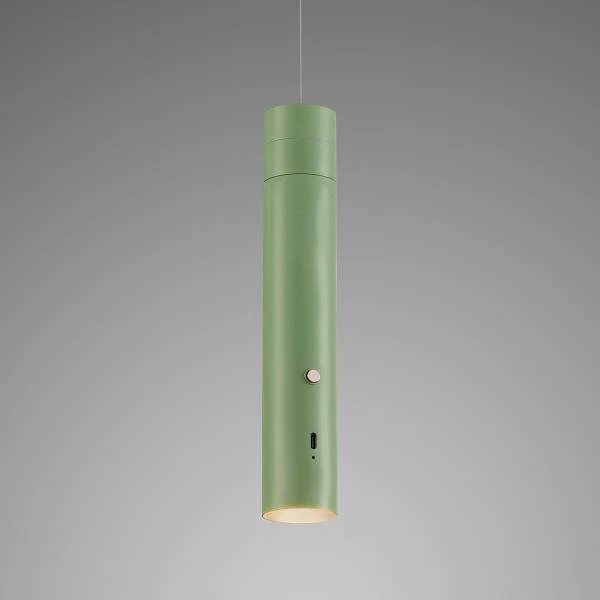 LED-Pendelleuchte Attach - Polycarbonat - 1-flammig - Mintgrün