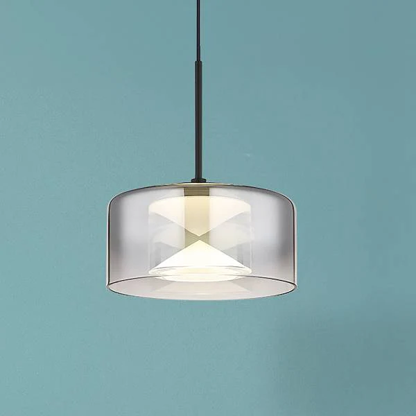 LED-Pendelleuchte Belinda - Rauchglas / Eisen - Schwarz - Flammenanzahl: 4