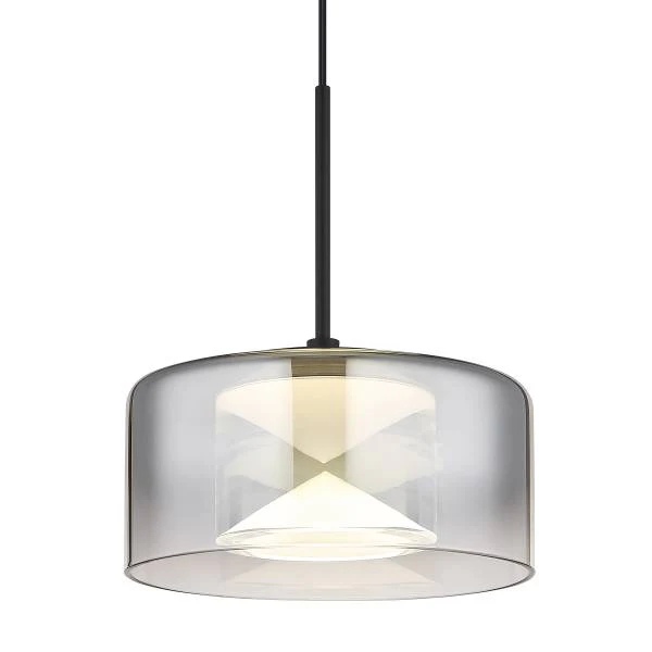 LED-Pendelleuchte Belinda - Rauchglas / Eisen - Schwarz - Flammenanzahl: 4 - Image 5