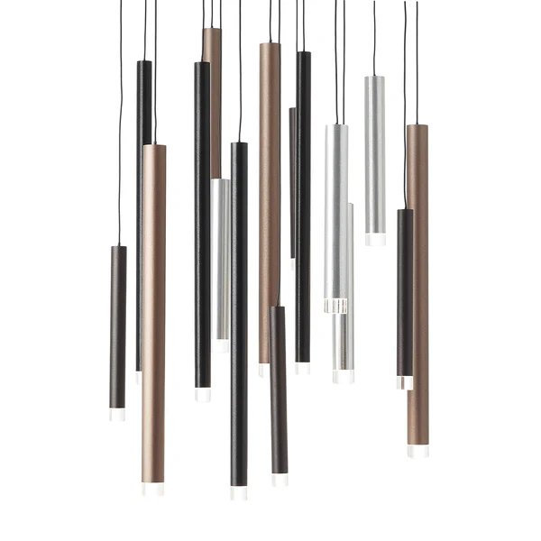 LED-Pendelleuchte Cembalo I - Acrylglas / Stahl - Flammenanzahl: 16