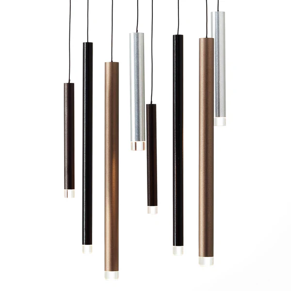 LED-Pendelleuchte Cembalo III - Acrylglas / Stahl - Flammenanzahl: 8