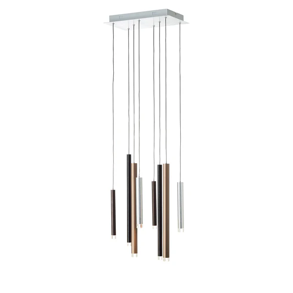 LED-Pendelleuchte Cembalo III - Acrylglas / Stahl - Flammenanzahl: 8 - Image 2