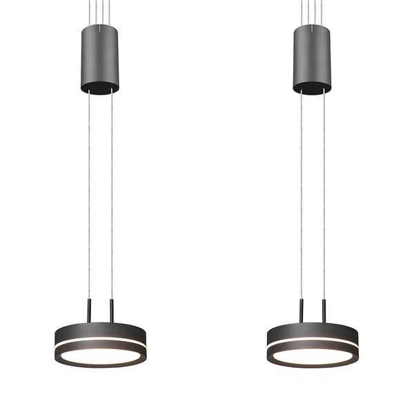 LED-Pendelleuchte Franklin - Aluminium - Flammenanzahl: 2