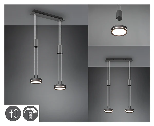 LED-Pendelleuchte Franklin - Aluminium - Flammenanzahl: 2 - Image 9