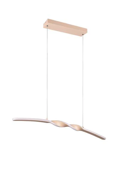 LED-Pendelleuchte Ginko - Eisen / Silikon - 1-flammig - Beige - Image 4