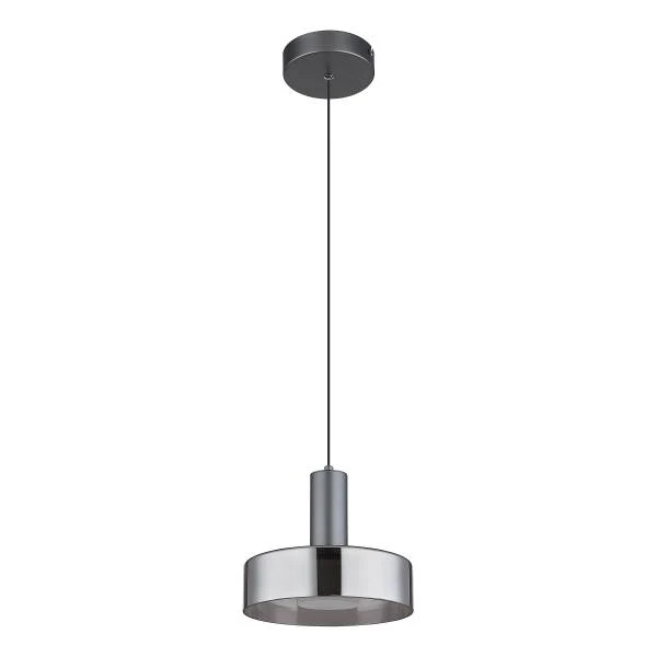 LED-Pendelleuchte Grant - Rauchglas / Aluminium - Flammenanzahl: 1 - Image 4