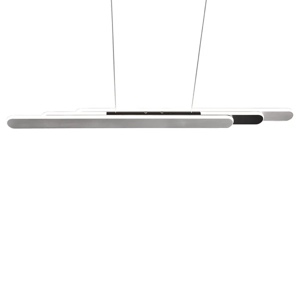 LED-Pendelleuchte Helios - Eisen - 1-flammig - Silber - Breite: 130 cm - Image 17