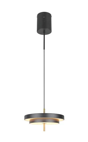 LED-Pendelleuchte Keaton - Polycarbonat / Eisen - 1-flammig - Schwarz - Durchmesser: 40 cm - Image 2