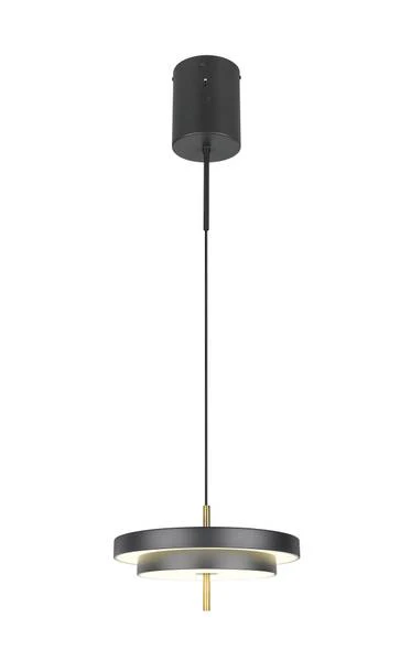 LED-Pendelleuchte Keaton - Polycarbonat / Eisen - 1-flammig - Schwarz - Durchmesser: 40 cm - Image 3
