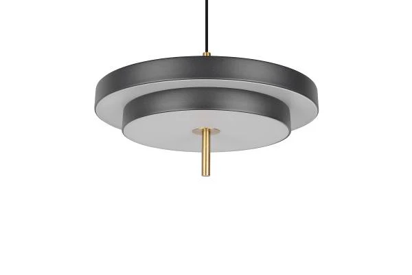 LED-Pendelleuchte Keaton - Polycarbonat / Eisen - 1-flammig - Schwarz - Durchmesser: 40 cm - Image 9
