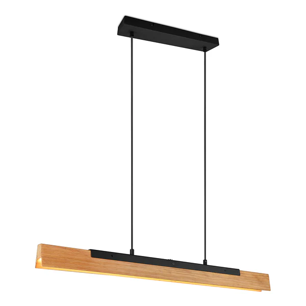 LED-Pendelleuchte Kerala - Kiefer massiv / Stahl - 1-flammig - Image 4