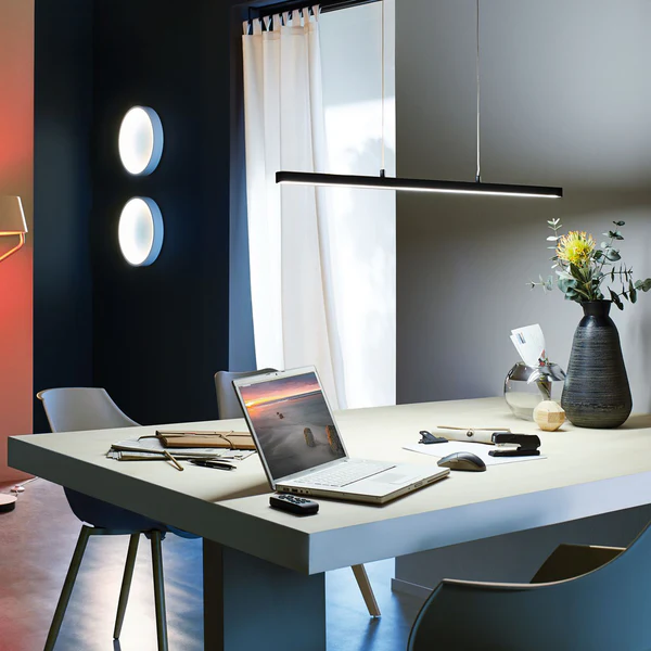 LED-Pendelleuchte Lento II - Aluminium / Gummibaum massiv - 1-flammig - Image 4