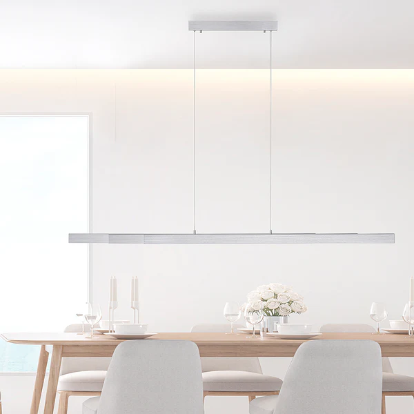 LED-Pendelleuchte Luzi - Kunststoff / Aluminium - 3-flammig - Weiß - Image 2