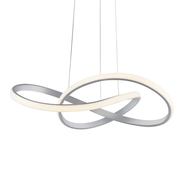 LED-Pendelleuchte Maria - Kunststoff / Eisen; Aluminium - 1-flammig - Silber