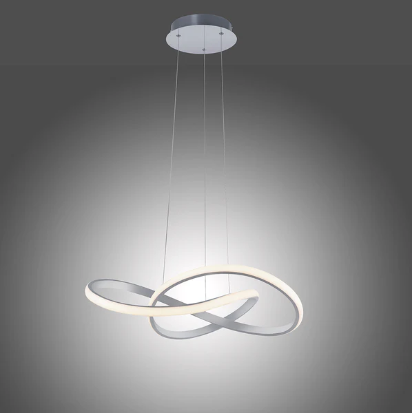 LED-Pendelleuchte Maria - Kunststoff / Eisen; Aluminium - 1-flammig - Silber - Image 2