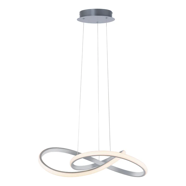 LED-Pendelleuchte Maria - Kunststoff / Eisen; Aluminium - 1-flammig - Silber - Image 3