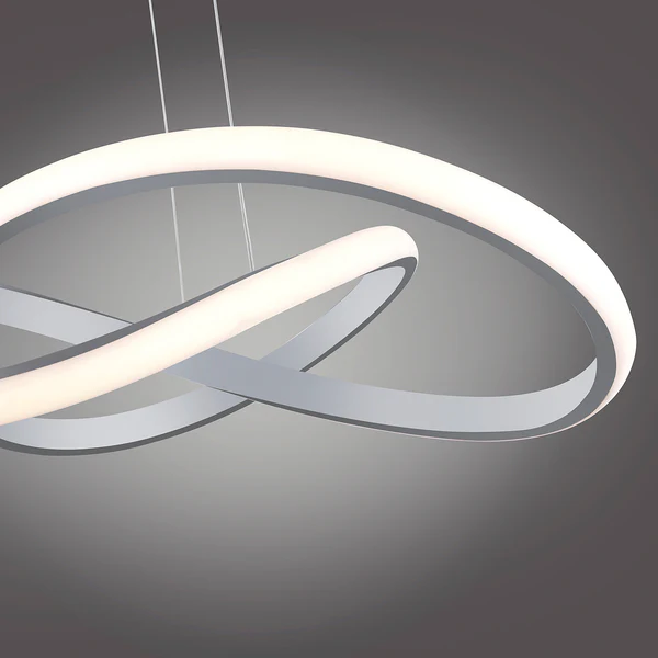 LED-Pendelleuchte Maria - Kunststoff / Eisen; Aluminium - 1-flammig - Silber - Image 4