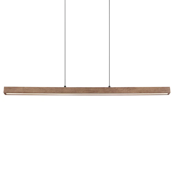 LED-Pendelleuchte Olivus - Acrylglas / Gummibaum massiv - 2-flammig