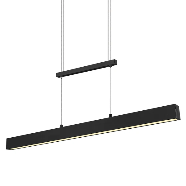 LED-Pendelleuchte Paros - Eisen - 1-flammig - Schwarz