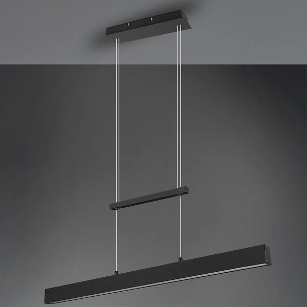 LED-Pendelleuchte Paros - Eisen - 1-flammig - Schwarz - Image 3