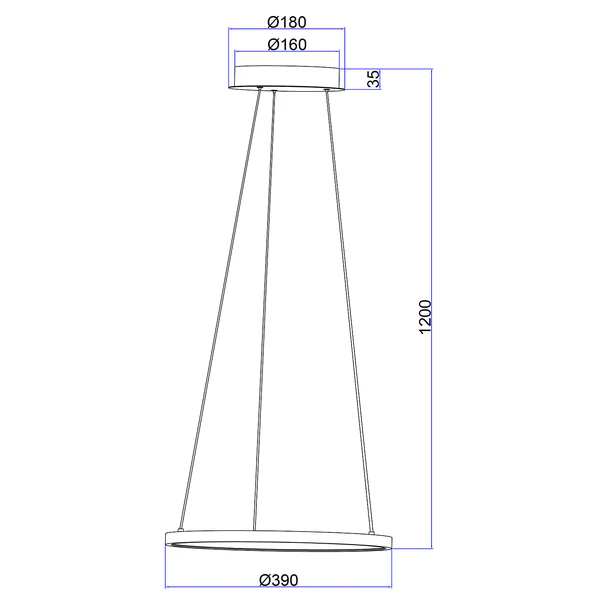 LED-Pendelleuchte Ralph I - Polypropylen / Eisen - 1-flammig - Image 6