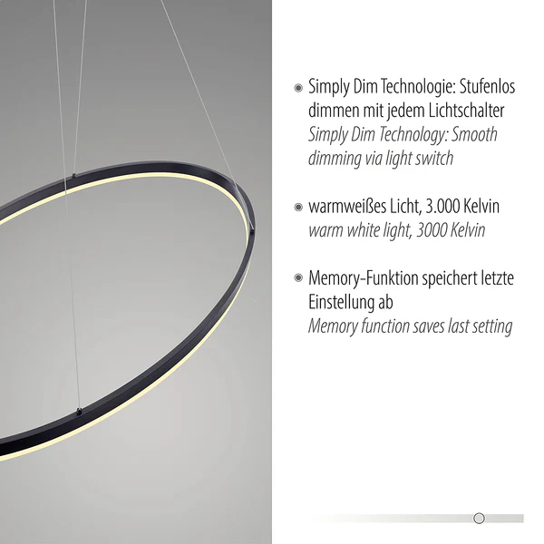 LED-Pendelleuchte Titus - Kunststoff / Aluminium - 1-flammig - Breite: 118 cm - Image 10