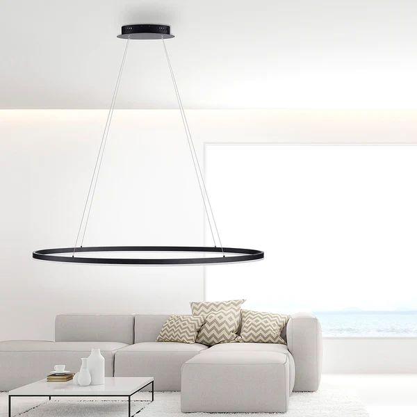 LED-Pendelleuchte Titus - Kunststoff / Aluminium - 1-flammig - Breite: 118 cm - Image 2