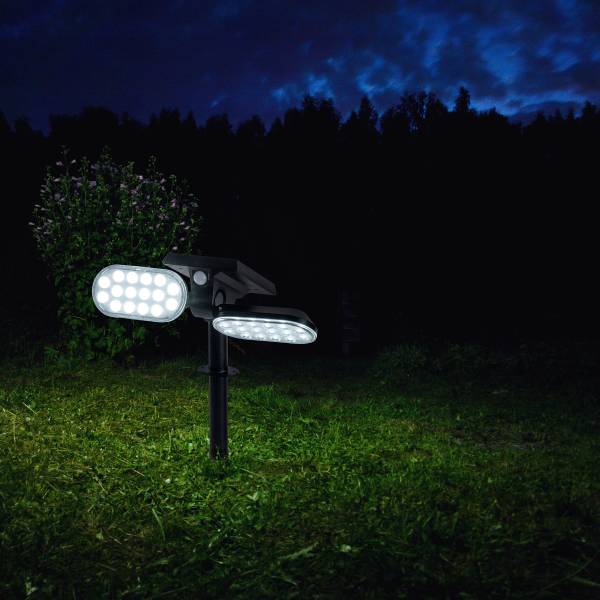 LED-Solar-Wegeleuchte Paco - Kunststoff - Schwarz - 2-flammig - Image 3