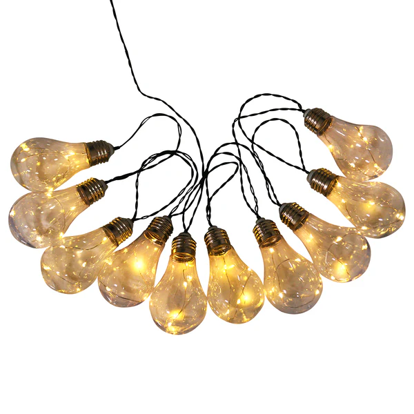 LED-Solarlichterkette Glühbirne - Acrylglas - Transparent - Image 3