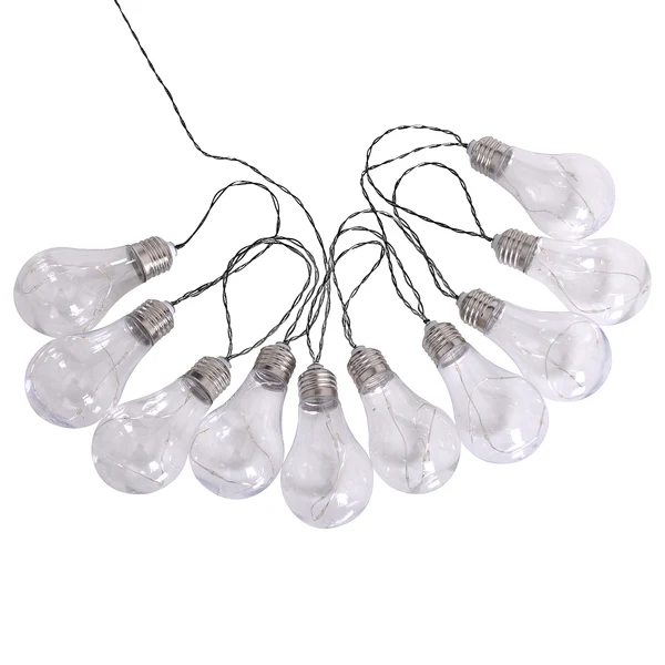 LED-Solarlichterkette Glühbirne - Acrylglas - Transparent - Image 4