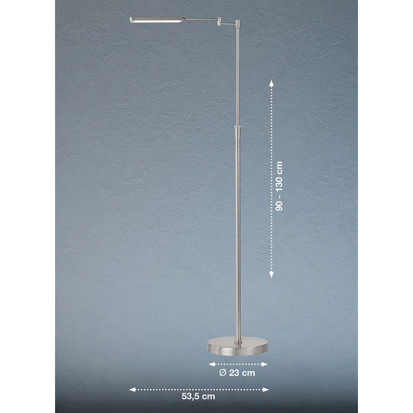 LED-Stehleuchte Atessa - Eisen - 1-flammig - Silber - Image 7