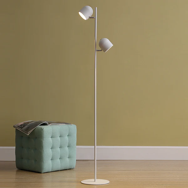 LED-Stehleuchte Jon - Eisen - 2-flammig - Weiß - Image 13