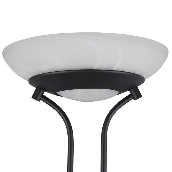 LED-Stehleuchte Orson - Glas / Aluminium - 2-flammig - Schwarz - Image 4
