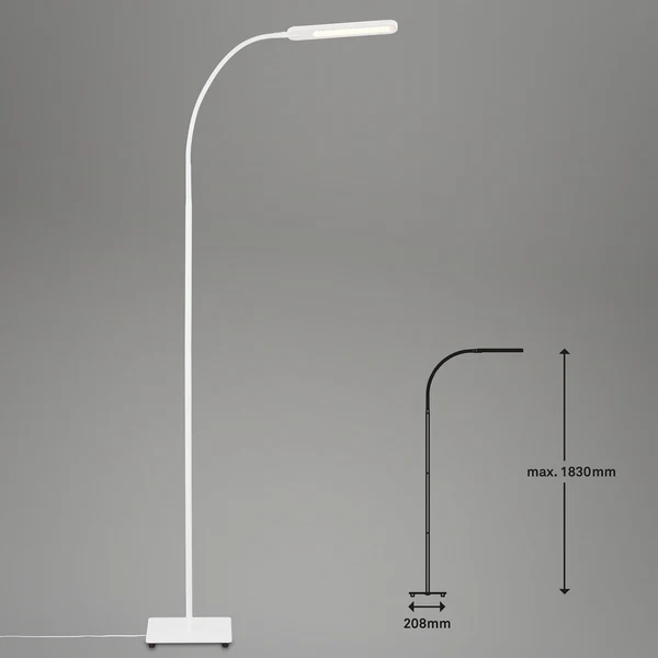 LED-Stehleuchte Servo - Polycarbonat / Eisen - 1-flammig - Weiß - Image 3