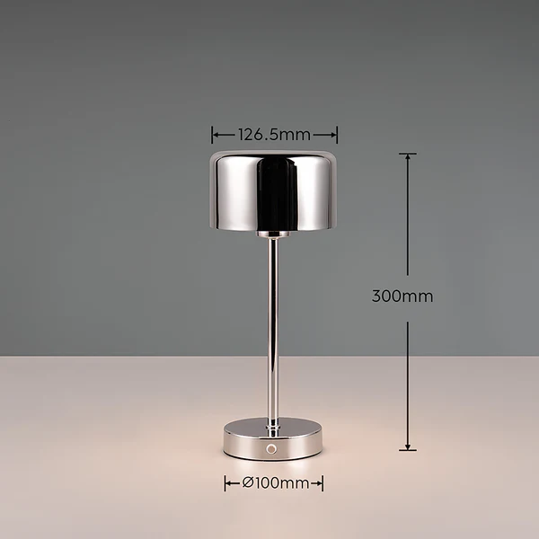 LED-Tischleuchte Jeff - Eisen - 1-flammig - Chrom - Image 7