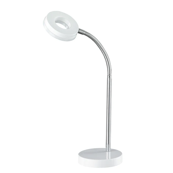 LED-Tischleuchte Rennes - Kunststoff / Chrom - 1-flammig - Weiß