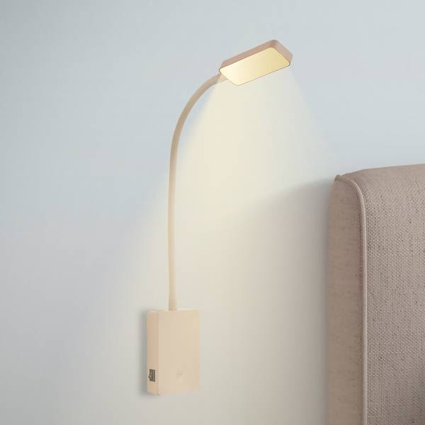 LED Wandleseleuchte Cielo - Polypropylen - Beige