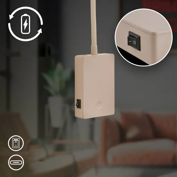 LED Wandleseleuchte Cielo - Polypropylen - Beige - Image 10