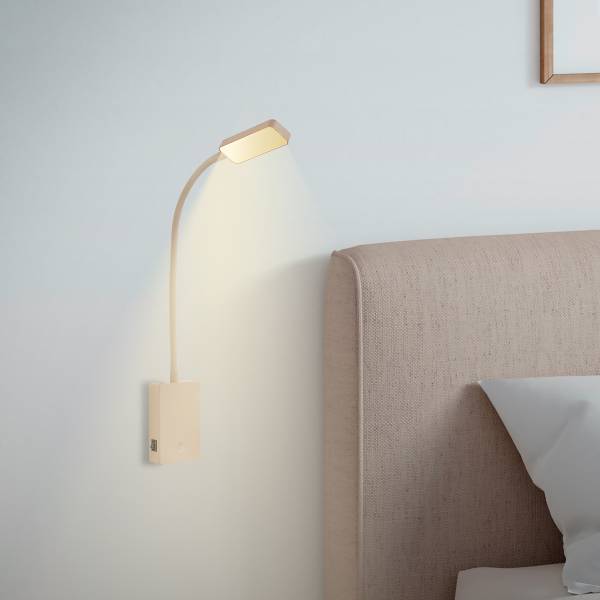 LED Wandleseleuchte Cielo - Polypropylen - Beige - Image 2