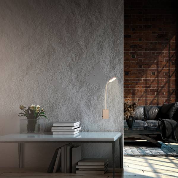 LED Wandleseleuchte Cielo - Polypropylen - Beige - Image 6