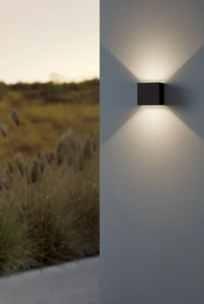 LED-Wandleuchte Calpino Typ A - Klarglas / Aluminiumguss - 2-flammig - Schwarz - Image 2