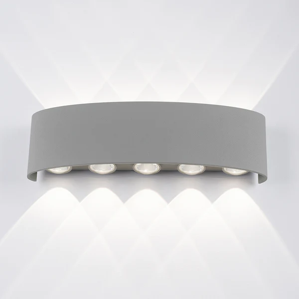 LED-Wandleuchte Carlo II - Aluminium - Flammenanzahl: 10 - Image 3